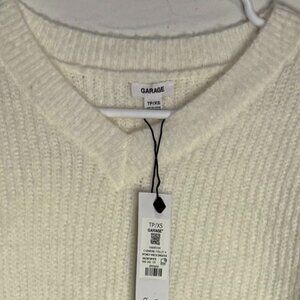 Xs White Crop Top Sweater (Garage)